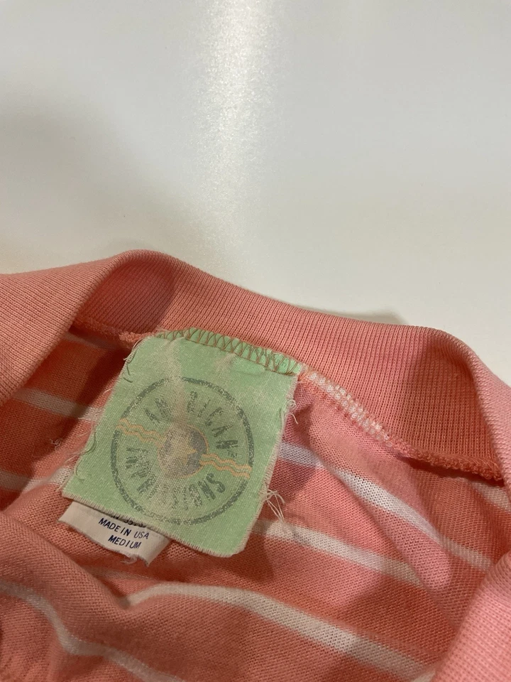 Top Vintage American Impressions Rayas Talla M Preppy EE. UU. Abuela Años 80 Foto 4 de 4
