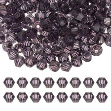 3mm Bicone Crystal Beads, 600 Pcs Glass Faceted Spacer Bead, Lavender