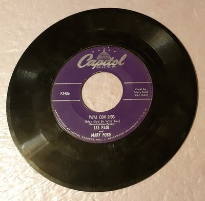 Les Paul & Mary Ford Vaya Con Dios/Johnny by Capitol 7'' Vinyl Record 45rpm