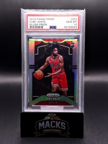 Coby White 2019 Panini #253 Silver Prizm Rookie RC PSA 10