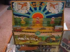 Vintage MARX WW1 TIN TARGET ARCADE W ORIGINAL TOY CORK GUN Working 1930's