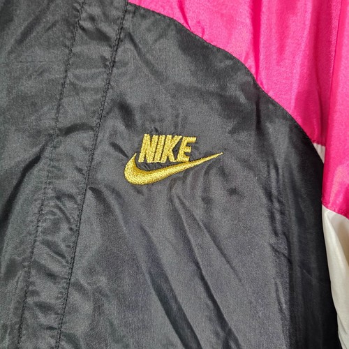 Vintage 90s Nike International Windbreaker Jacket XL Pink Black Gorpcore Track - Picture 10 of 11