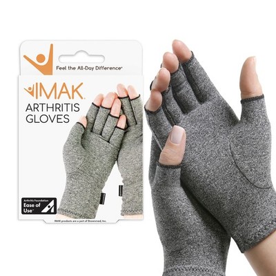 IMAK Compression Gray Cotton / Lycra  Arthritis Glove A20171, 1 Ct