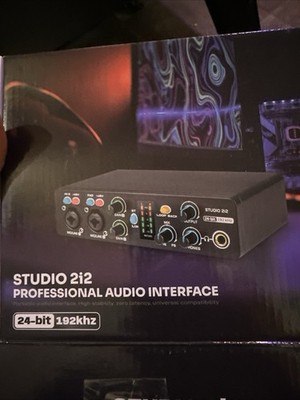 2x2 USB-C Audio Interface for PC/Mac Recording, 24-bit/192kHz Dual TS/XLR Inputs