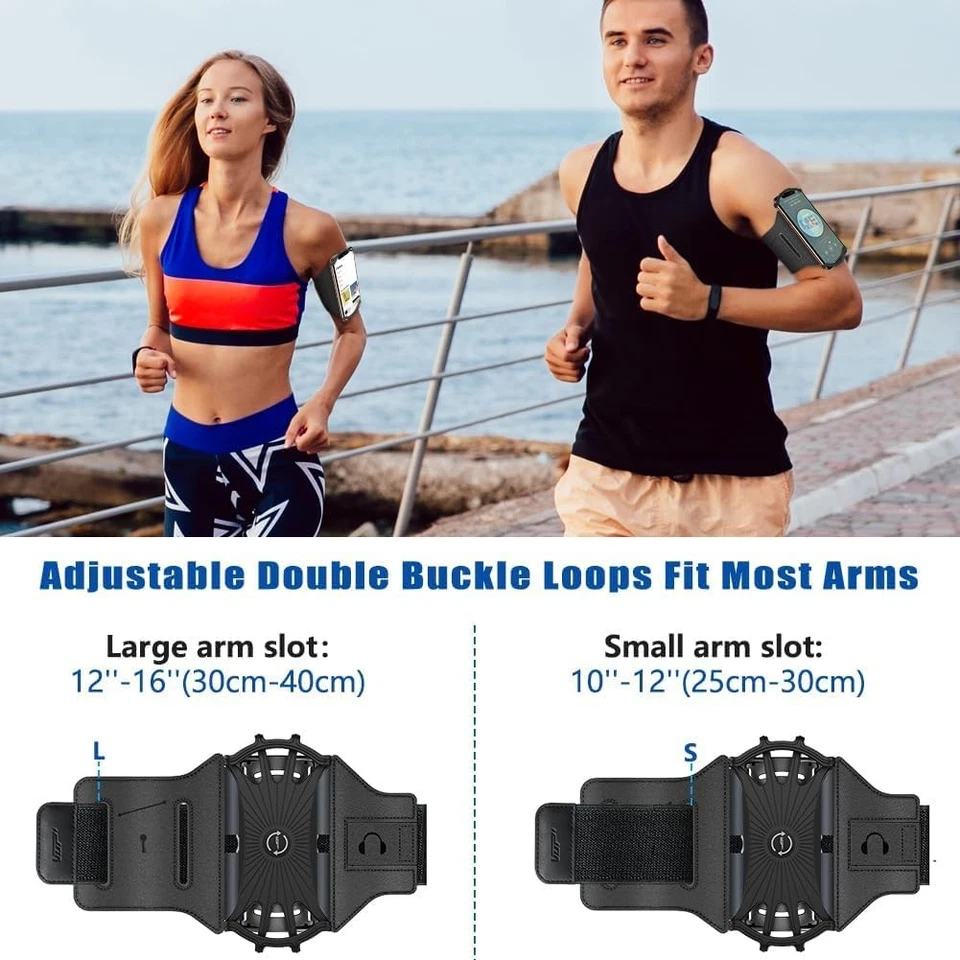 VUP Running Armband 360°Rotatable for iPhone 16/15/14/13/Pro Black  - Image 4 of 4