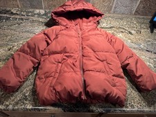 Old Navy Unisex Hooded Zip-Front Water-Resistant Rust Jacket for Toddler 4T