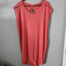 #2. 2sis Womens Orange T-Shirt Dress Sleeveless Casual Size 2 Made in Israel