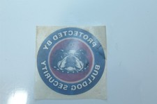 Sticker Label Advertising Decal Bulldog Security Graphic Badge Retro Protected