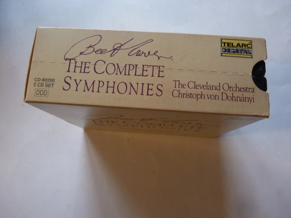 Beethoven: The Complete Symphonies  Christoph Von Dohnanyi 1989 Telarc 5-CD Set - Image 3 of 4