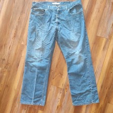 Perry Ellis 40 X 32 Mens Blue Denim Jeans Classic Straight Leg Pants Bottoms