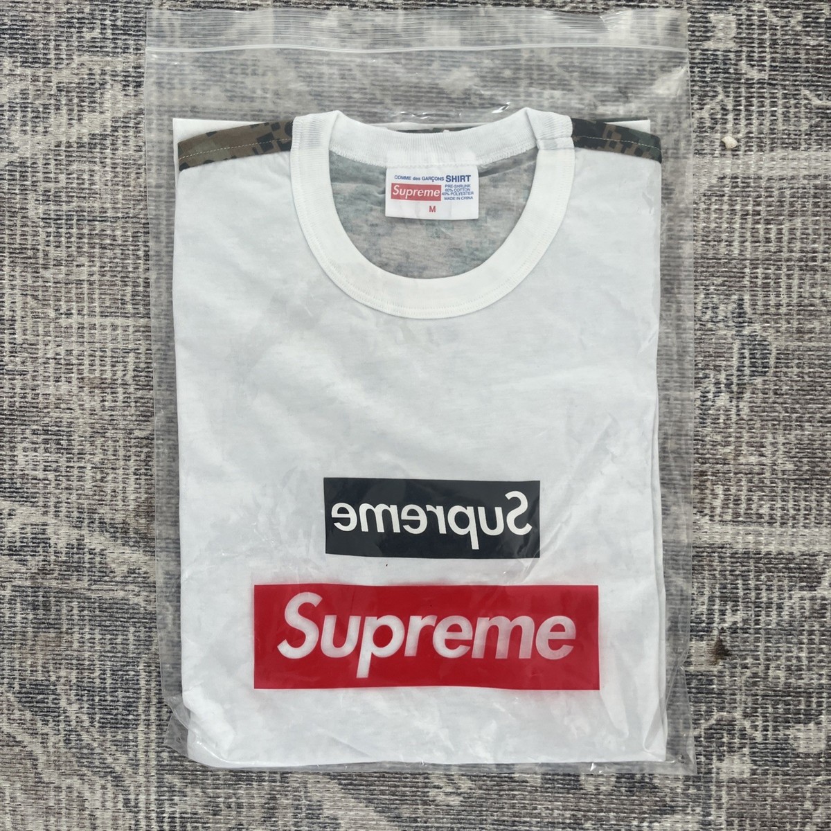 Supreme Comme Des Garcons Digi Camo Box Logo T-Shirt CDG Black 