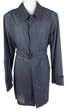 Men's Turnbull & Asser Navy Belted Lightweight Rain/Wind Jacket Size 42 U.S.