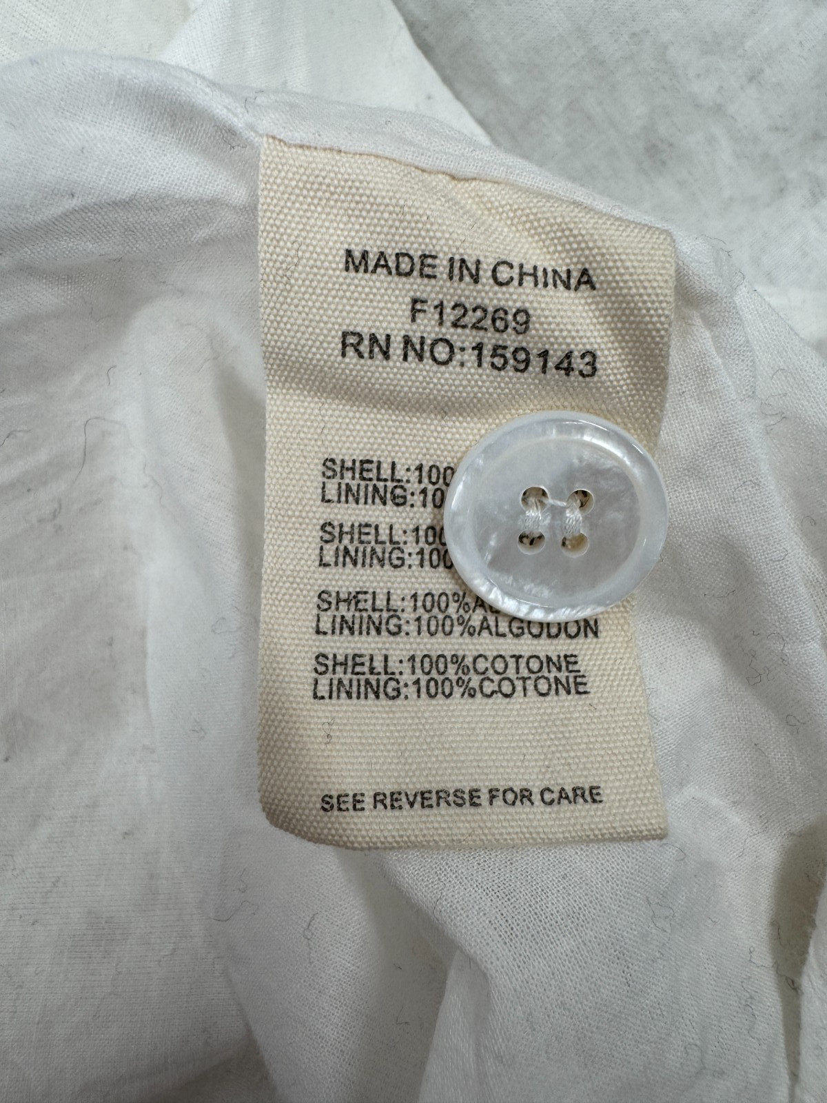 FRNCH Womens Petra Skirt Size S White Button Front Floral Eyelet Cottagecore