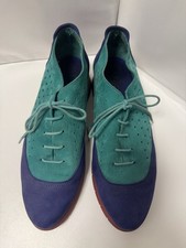 Arche Green Purple Leather Flats Sneakers Shoes RRP $600+ Size 38/7