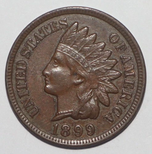 1899 Indian Head Cent 4 DIAMONDS BRN UNC UNCIRCULATED (J260)