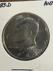 1983 D Kennedy Half Dollar AU