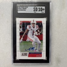 2019 Panini Score A.J. Brown SP Rookie Autograph #348 RC Gem Mint 10-10 Eagles