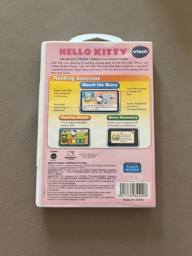 Vtech V.Reader Hello Kitty Touch Learning System Game~Ages 3-5 Years, New In Box - Picture 2 of 2