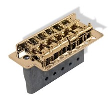 Tremolo Stamped Steel Saddles 6 string Gold 52.5mm Bitterroot 080607GD