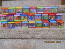 Fisher Price Stacking Letter building peek a blocks You Pick alphabet part toy