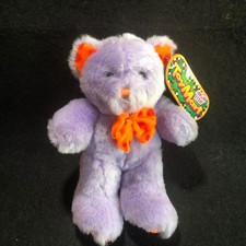 Sugar Loaf Toys purple Orange Teddy Bear Bow Tie 10" Stuffed Animal