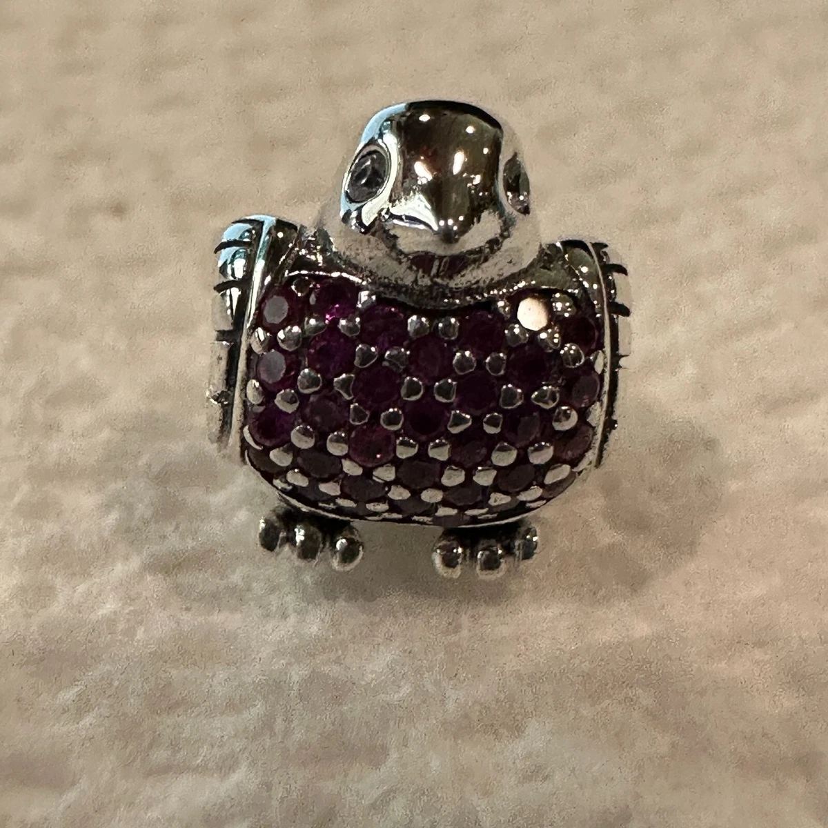 Authentic Pandora Sparkling Red Robin Charm 925 ALE Silver
