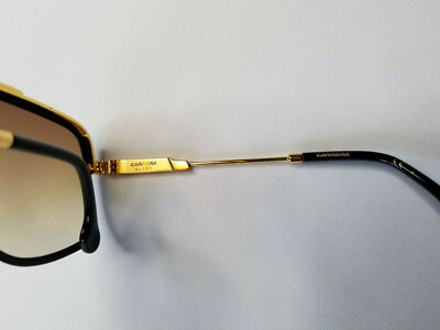 CARRERA GLORY II 001 86 YELLOW GOLD BLACK BROWN LENS SPECIAL  display picture 1