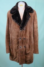 Edler Wild Leder Zaren Mantel L-XL echt vintage braun Herren ca 70er Kürschner