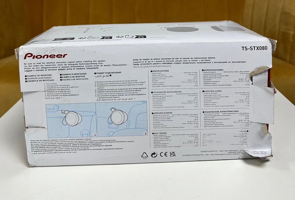 PIONEER MOTORHOME BOX TYPE SHELF REAR DECK CAMPERVAN/ CAR/ CARAVAN POD SPEAKERS - Image 4 of 4