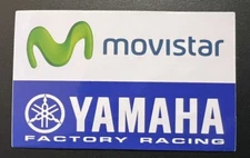 Movistar Yamaha Factory Racing Sticker. *Glossy*Finish. Approx Size: 3.25”X 2”