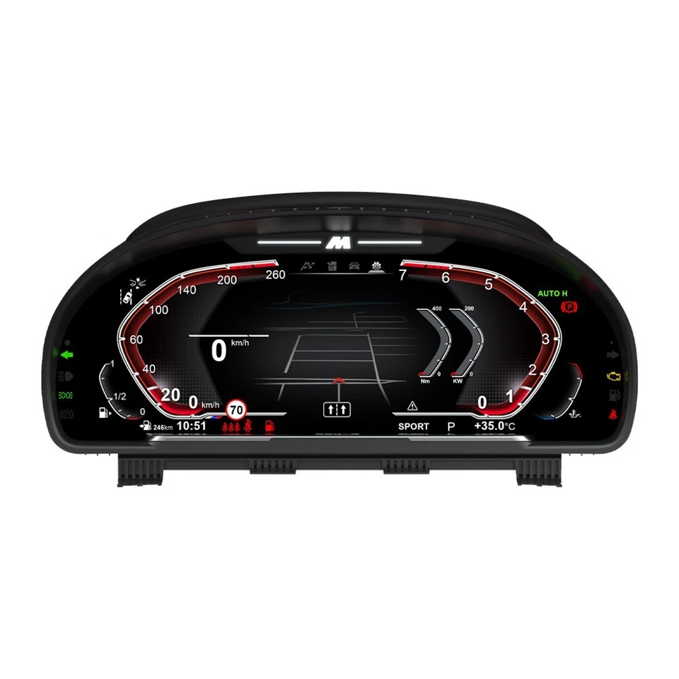 Con panel digital HUD para tablero de instrumentos BMW 5 6 7 Series X3 X4 X5 X6 2013-2020 Foto 2 de 4