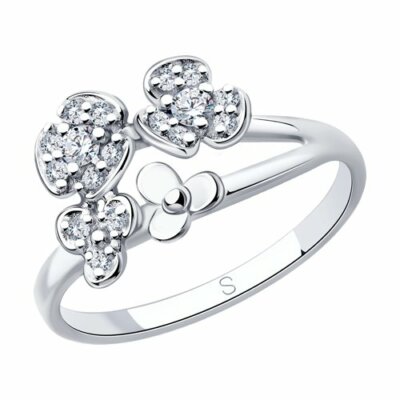 Damen Ring 925 Sterling Silber Zirkonia Gr. 56 Sokolov 03252