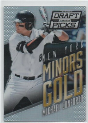 2014 Panini Prizm Perennial Draft MINORS GOLD #7 Michael Conforto METS RC AUC3