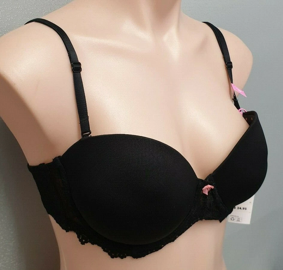 Nuevo con etiquetas Sujetador push up negro con aros JT One Brand para dama talla 32A PVP $24,95 Foto 2 de 3