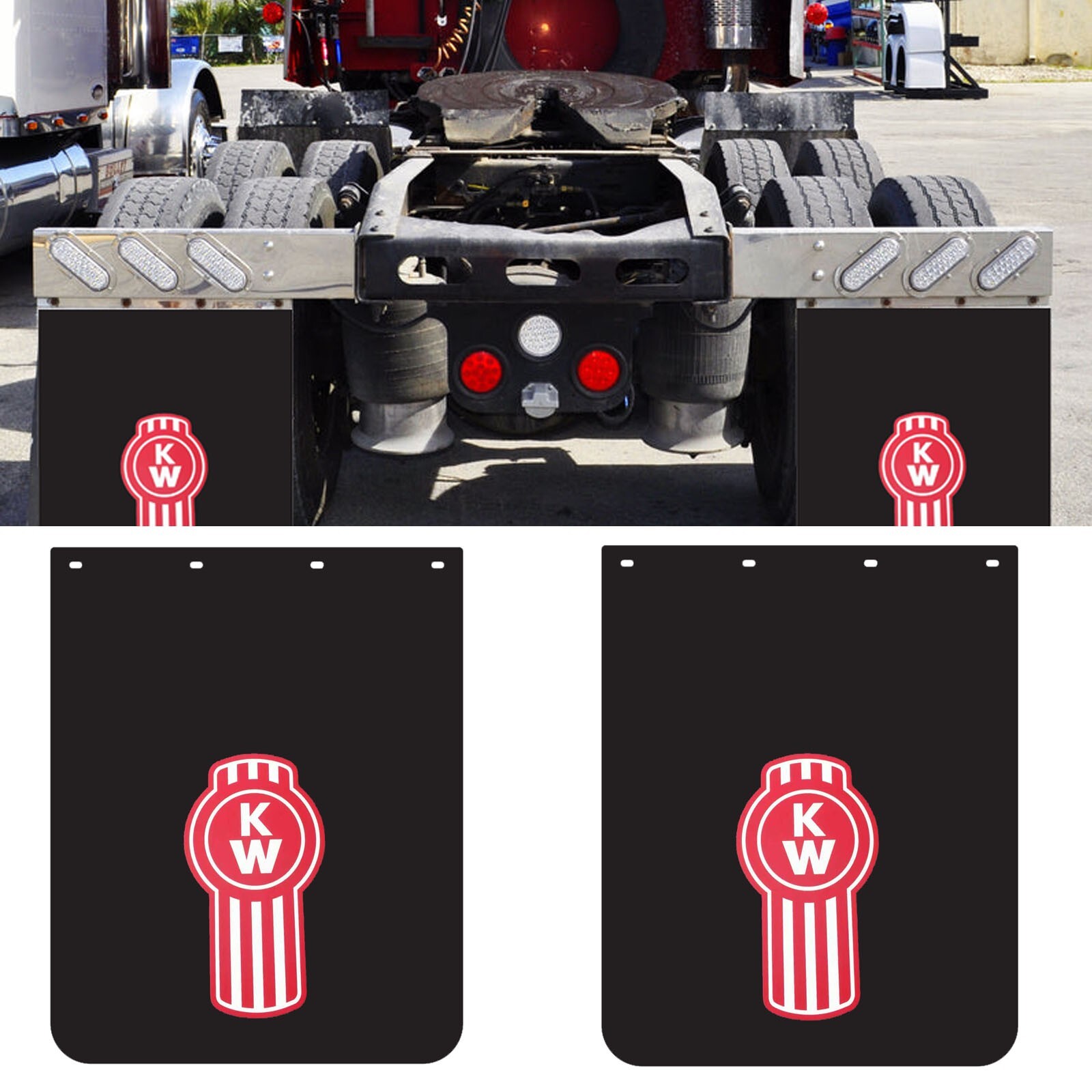 24x30 Heavy-Duty Mud Flaps for Semi Trucks Tractors & Trailers