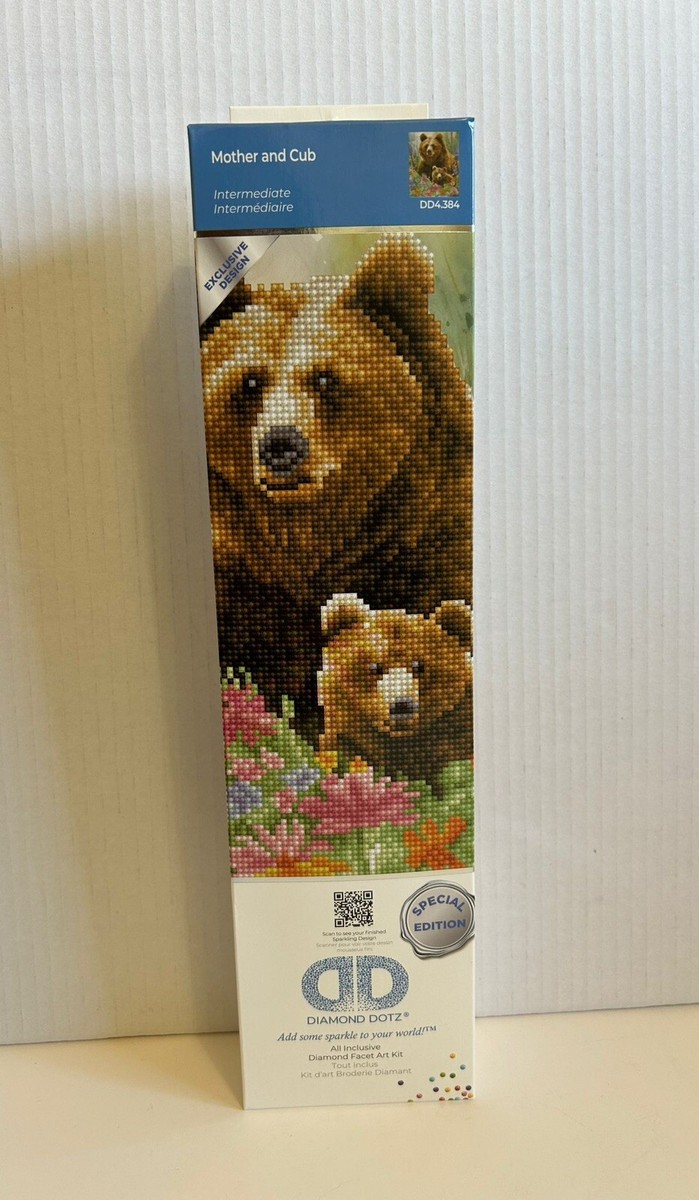 Diamond Dotz Mother and Cub Diamond Painting Kit Intermediate 10 x