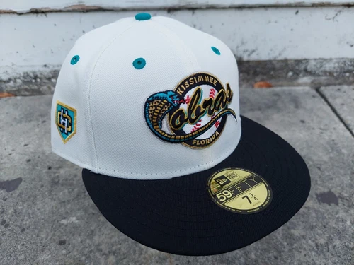 Hat Club New Era 7 3/4 Kissimmee Cobras Cap Tropics Pack Florida Milb Teal Black