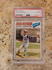 1977 Topps #24 Carl Morton PSA 8 NM-MT Atlanta Braves New Slab
