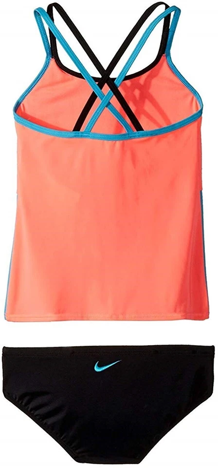Nike Kids Girl's 171941 Graphic Crossback Tankini Size 8 - Image 2 of 2