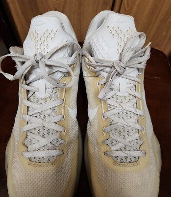 シューズ(男性用) NIKE ID KOBE 10 White/GOLD Nike Kobe 10 Low iD White 2015 Sz 15 Mens Basketball Shoes