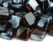 Cowboy Brown - Fire Glass Cubes for Indoor and Outdoor Fire Pits or Fireplaces
