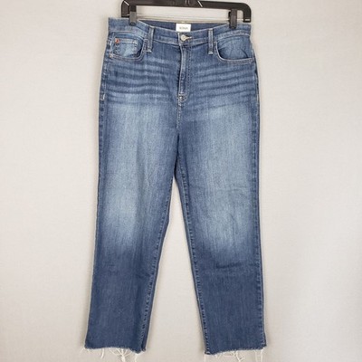 Hudson Size 29 Noa High Rise Straight Leg Ankle Jeans Casual Raw Hem Everyday