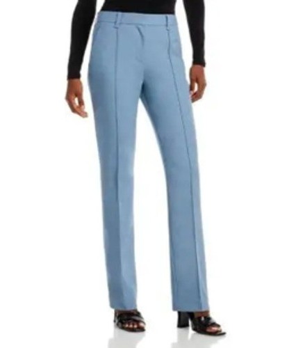Rag & Bone Lindsey Straight Leg Trousers Prarie Blue Sz 12 NWT $495