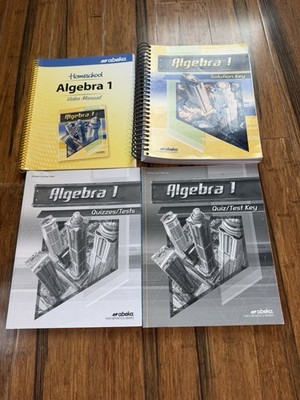 Abeka Algebra 1 Teacher Solution Key, Video Manual, Quizzes/tests,  And Test Key