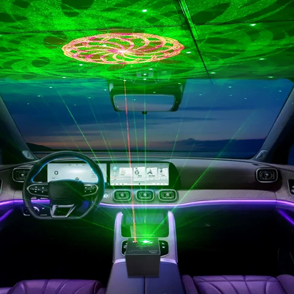 DJ Laser Party Lights RGB LED Disco Light Sound Activated Projector Strobe Light - Image 3 of 4