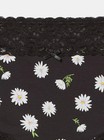 NEW TORRID 00 COTTON M BRIEF PANTIES M LAZY DAISIES FLORAL RICH BLACK PANTY NWT — photo 3