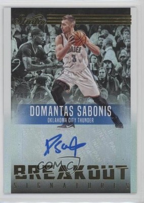 2016 Panini Studio Breakout Signatures /299 Domantas Sabonis Rookie Auto RC 1x9
