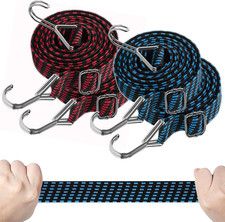 4 STK verstellbar Spanngummi mit Haken, 3cm x 100cm Gummi Expander Spanngurte mi