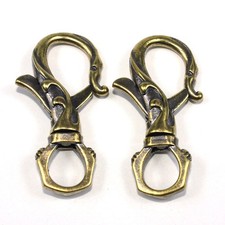 Solid Brass Vintage Snap Hook Clasp For Bag Wallet Keychains Use Brass Clip