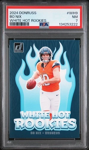2024 PANINI DONRUSS WHITE HOT ROOKIES #WH9 BO NIX ROOKIE RC PSA 7